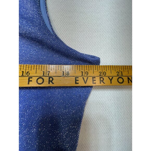 Arianna By Rachel Kaye 2-pc Sparkle Top & Satin Skirt Formal Gown Size 10 Blue - Picture 8 of 12